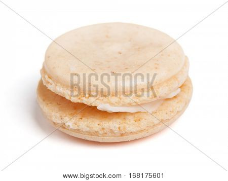 Tasty macaroon isolated on white background
