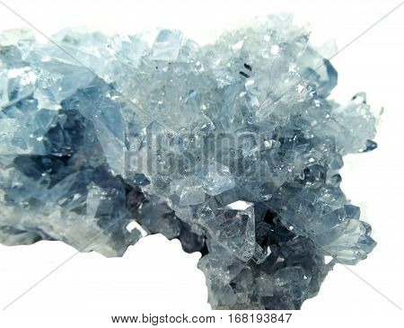 celestite semigem geode crystals geological mineral isolated