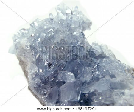 celestite semigem geode crystals geological mineral isolated