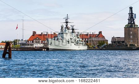 Battleship Peder Skram In Copenhagen Harbor