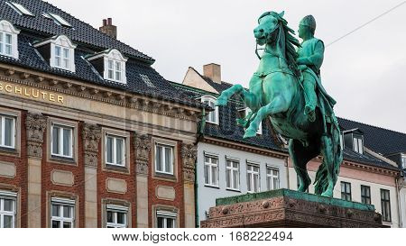 Equestrian Statue Of Absalon On Hojbro Plads