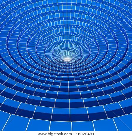 3D billede af blå 3d cirkel wired
