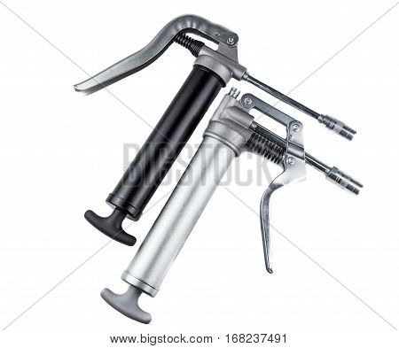 Grease gun isolated on a white background