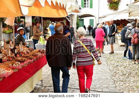 La Flotte France - september 27 2016 : the picturesque market