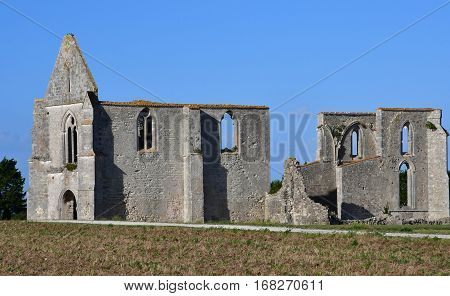 La Flotte France - september 25 2016 : the Notre Dame de Re cistercian abbey