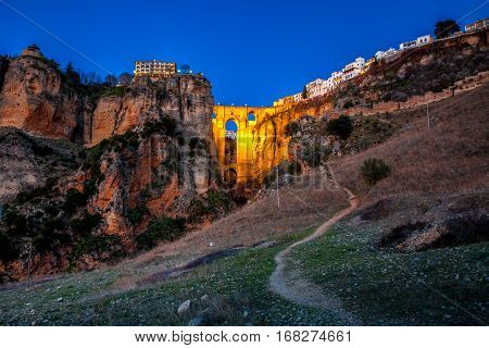 The Village Of Ronda In Andalusia, Spain.