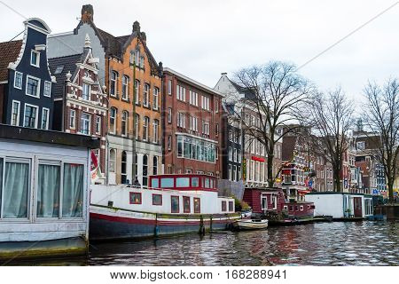 Street View In Amsterdam Historical City Center