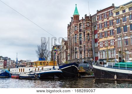 Street View In Amsterdam Historical City Center