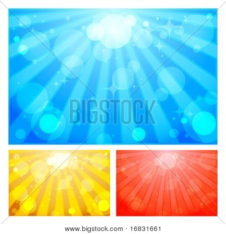 Set di sfondi astratti colorati. Illustrazione vettoriale
