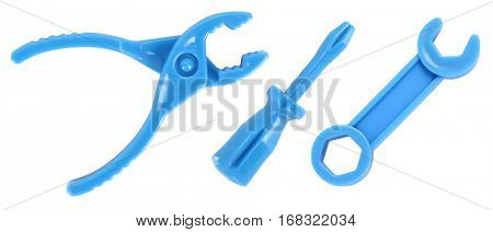 Toy tools pliers screwdriver wrench