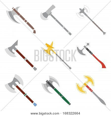 Battle Axes Flat style design. Vector illustration