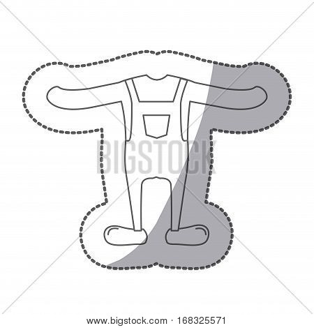 contour with male clothing pijama mameluke vector illustration