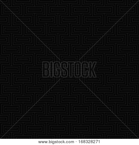 Black Classic seamless pattern. Neutral tileable linear vector background.
