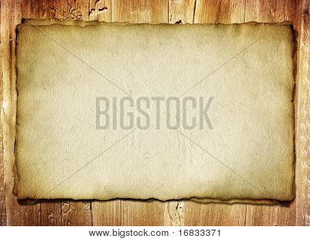 old paper map on wooden background