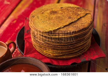 Indian famous delicious Fenugreek khakra or kasuri methi, gujarathi or gujrati snacks