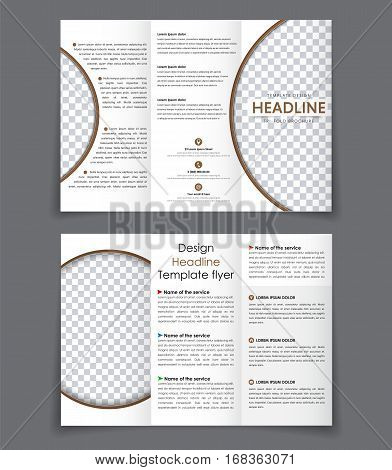 Design Folding Brochures With Brown Elements.