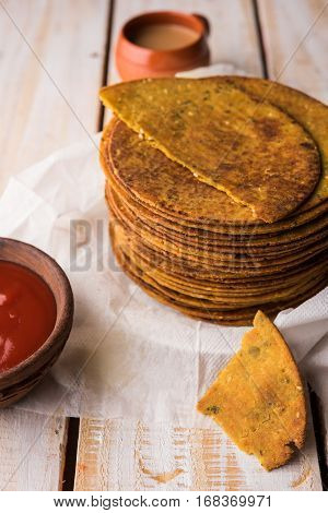 Indian famous delicious Fenugreek khakra or kasuri methi, gujarathi or gujrati snacks