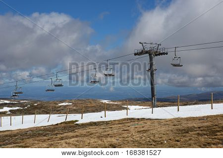 the mountain ski resort in Serra da Estrela. Serra da Estrela is the only ski resort in Portugal. Serra da Estrela, Portugal