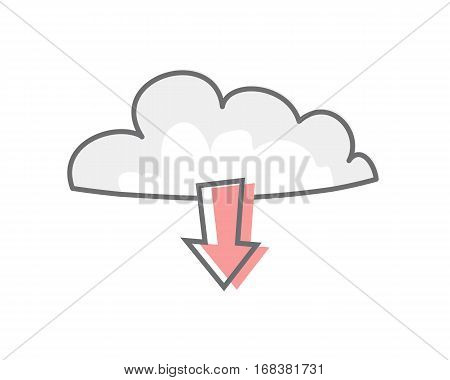 Cloud isolated on white. Video marketing. Approaches, methods and measures to promote products and services based on video. Online video, internet technology and media social marketing