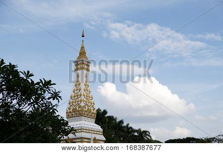 Phra That Phanom Pagoda Simulate In Bangkok, Chedi Nakhon Phanom Thailand.