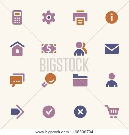 Basic vector mobile icons. Web infographics symbols.