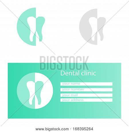 Dental logos templates. Abstract vector teeth signs.