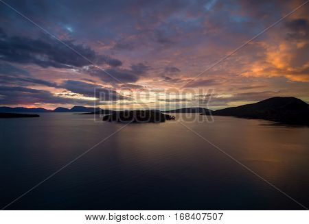 beautiful nidri and small island scorpios of lefkada in Greece