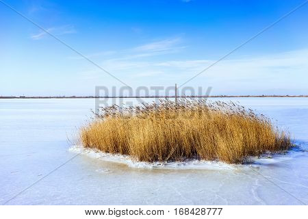 Froze The Lagoon Kalochori In Northern Greece