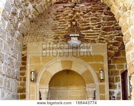 Interior of Mahmoudiya Mosque in old city Jaffa Israel November 9 2011
