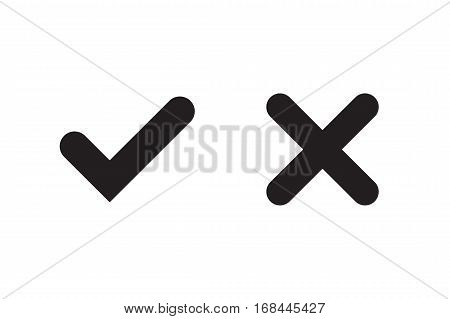 Tick And Cross Signs Simple
