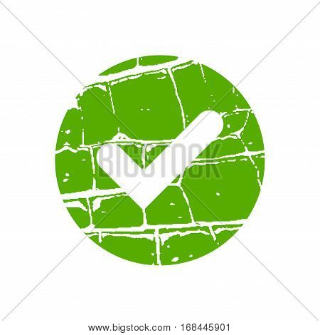Tick Green Sign Element