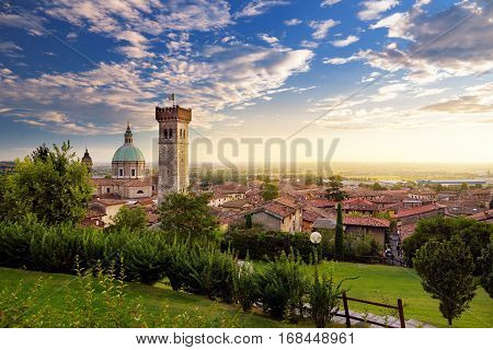 Beautiful Sunset View Of Lonato Del Garda, A Town And Comune In The Province Of Brescia, In Lombardy