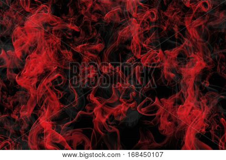 Red Smoke Love Background On Black Solid 3D Illustration