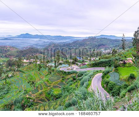 The Winding Road In Mountains