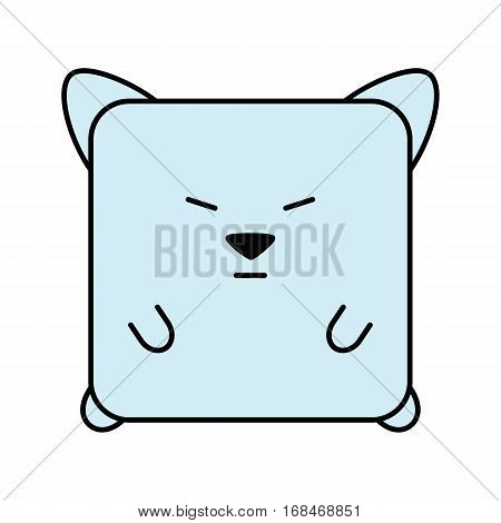 Cat emoji, ani,al icon isolated on white background, editable vector.