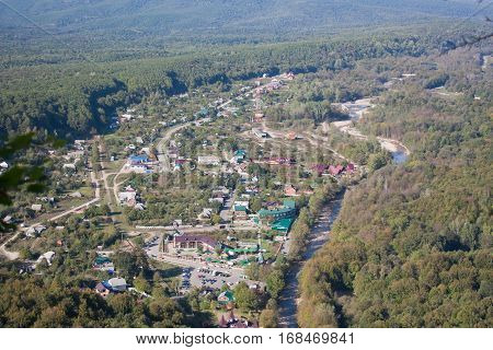 The view from the top of the village Guamka, Krasnodar Krai