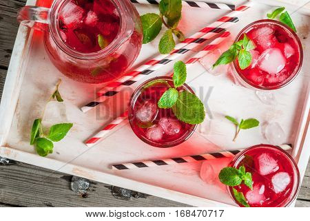 Summer Iced Red Drink - Tea Or Juice