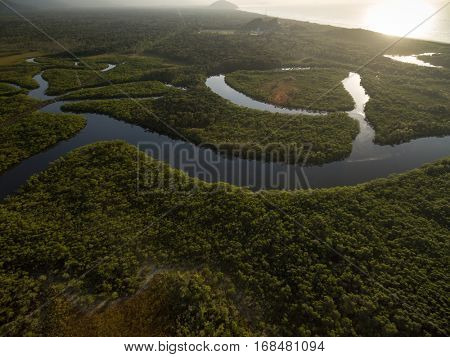 Aerial View of Amazon Rainforest, Brazil