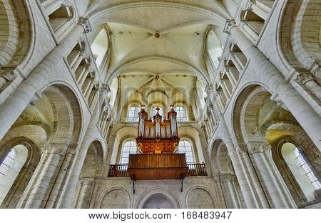 Saint Martin de Boscherville France - june 22 2016 : the Saint Georges abbey in Seine Maritime