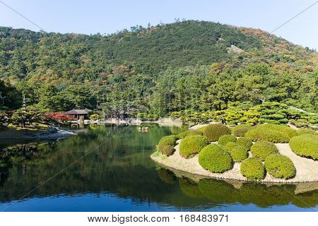 Beautiful Japanese garden, Ritsurin Garden 