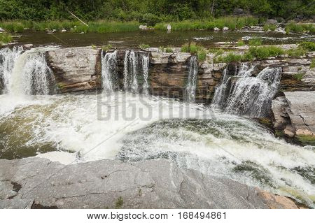 Waterfall Under A Bridge In Ottawa, Canada