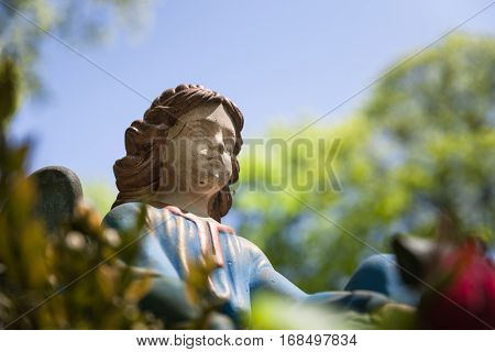 Old Statue On Grave In Lviv