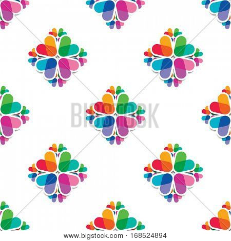 seamless pattern - overlapping colors elements.