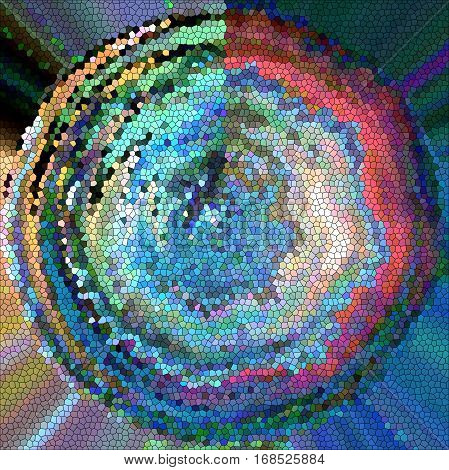 Abstract coloring background of the horizon gradient with visual lighting,wave,stained glass and poolar coordinates effects