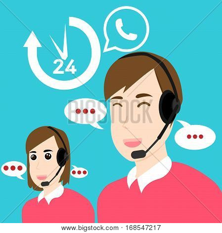 Call Center Customer Support Service Open 24 hours