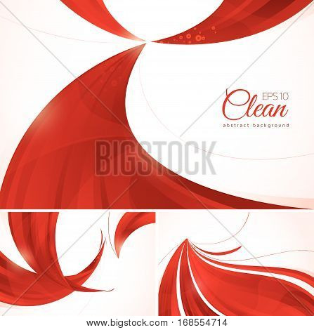 Red abstract background. A set of red vector abstract background suitable for your design element and web background