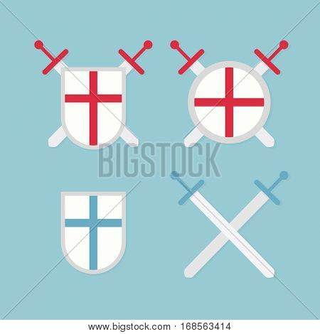 Icons medieval shields