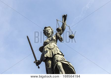 Lady Justice  Under Blue Sky