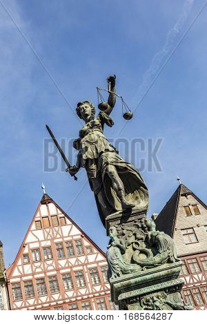 Lady Justice  Under Blue Sky