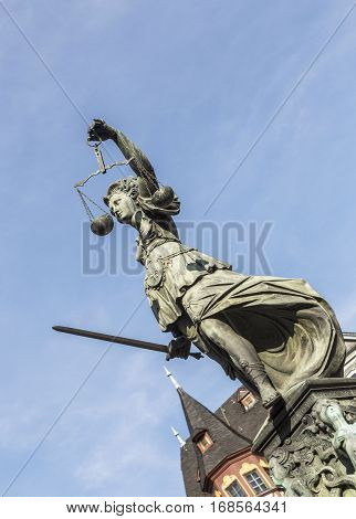 Lady Justice  Under Blue Sky